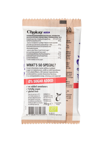 Chokay BIO Bar - SALTY ALMOND | Belgische Zartbitter Schokolade | Ohne Zuckerzusatz, ohne Süßungsmittel | VEGAN, GLUTENFREI & FAIR TRADE | 1x70g